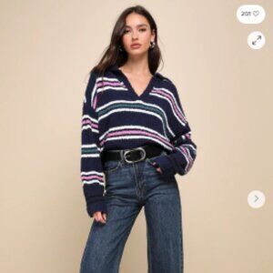 Free People Kennedy Stripe Pullover Size Small NWOT